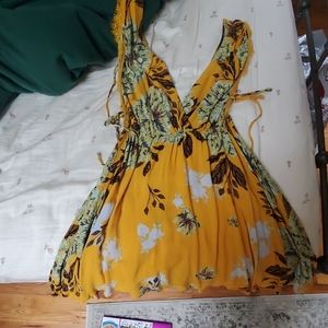 Yellow flowery dress